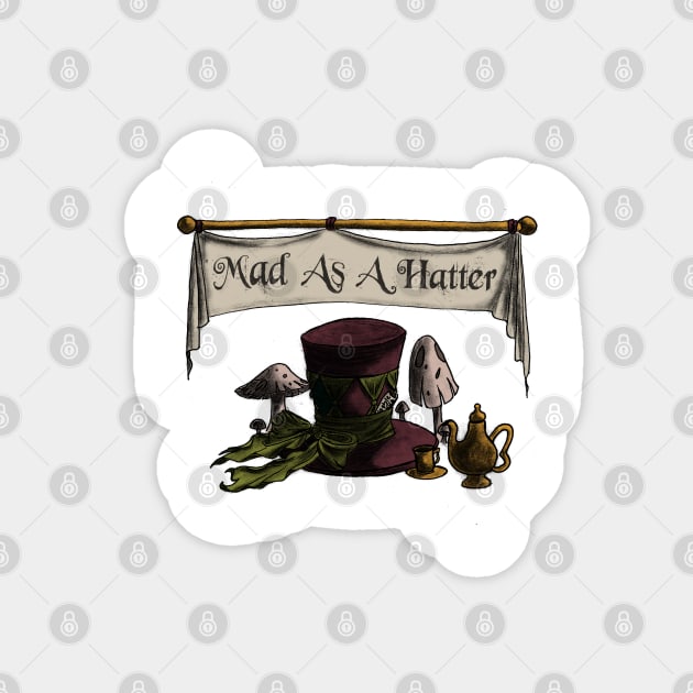 Mad as a Hatter Sticker by oddfiction